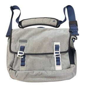 Timbuk2 Command Laptop Messenger Bag Removable Crossbody Strap Gray Blue Travel